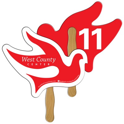 Dove Auction Hand Fan Full Color