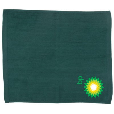 Velour Finish Sport Towel (1-color imprint) - Dark Green/Forest