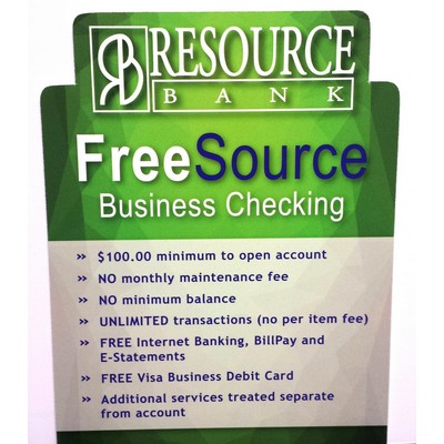 PVC - Die Cut Counter Sign w/Easel-back