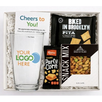 Beer Pint Glass Snack Gift Box