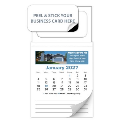 12-Month Tear-Off Magnetic Calendar (Real Estate) - Jan. 2027 w/Cover
