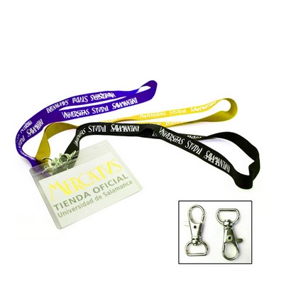 1/2" Polyester Lanyard with Metal Swivel Clasp