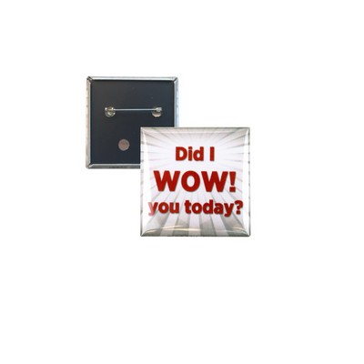 USA Made Square Celluloid Button (2")