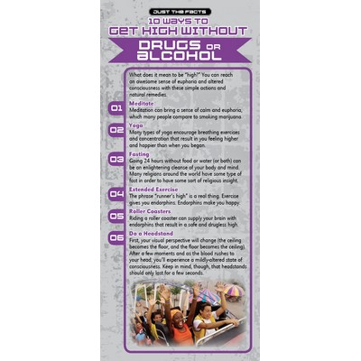 10 Ways to Get High Without Drugs & Alcohol Just the Facts Rack Card