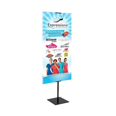 Economy Banner Stand Kit, Double Sided Premium Film (23" x 60")