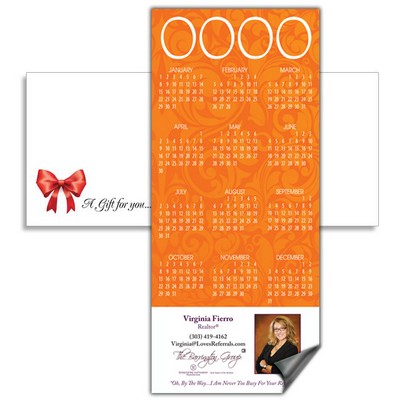 Magnetic Calendar with Envelope - Tangerine