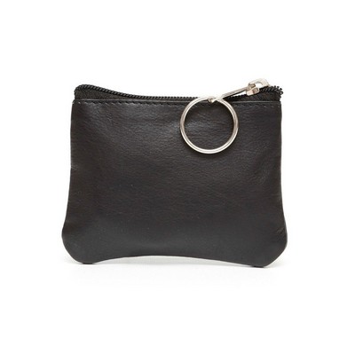 Ashlin® Designer Adelle Midnight Black Georgio Napa Zippered Change Card Case