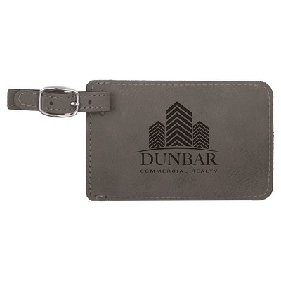 Leatherette Luggage Tag (Gray)