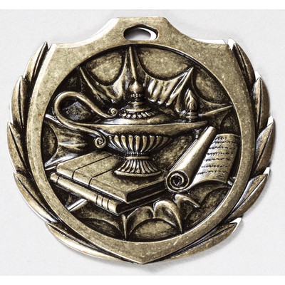 Knowledge Burst Medal - 2 1/4" Dia.