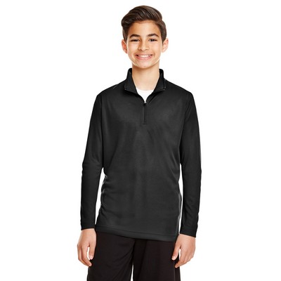 Team 365 Youth Zone Performance Quarter-Zip Pullover Sweater