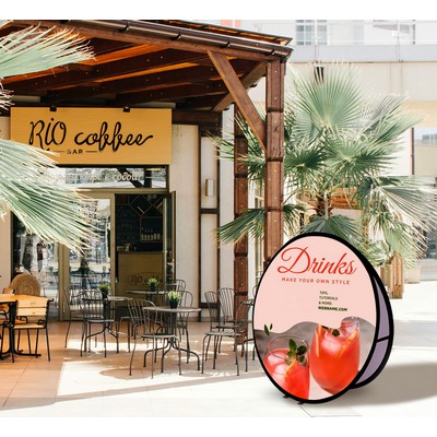 4.92' x 4.92' Circle Pop Up Banner