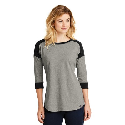 New Era ® Women's Heritage Blend 3/4-Sleeve Baseball Raglan Tee.