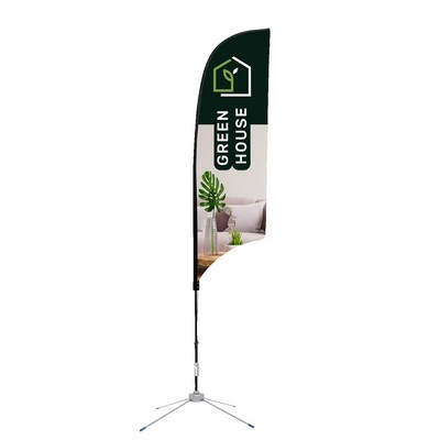 17' Concave Shape Feather Flag - 2 Side Imprint