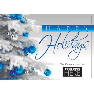 Shiny & Blue Christmas Logo Cards