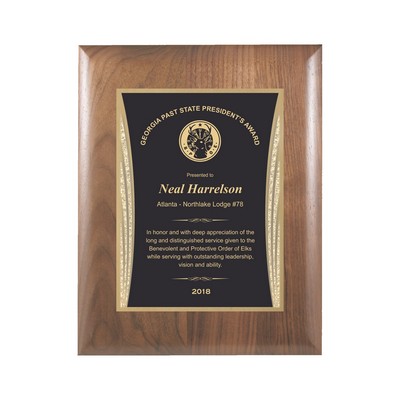 Walnut Plaque w/Black Showtime Plate (7"x9")