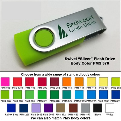 Swivel Flash Drive - 256 MB Memory - Body PMS 376