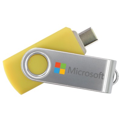 iClick® Type-C Silver Swivel USB Flash Drive 8GB
