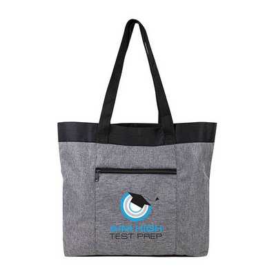 Heather Gray Open Tote Bag