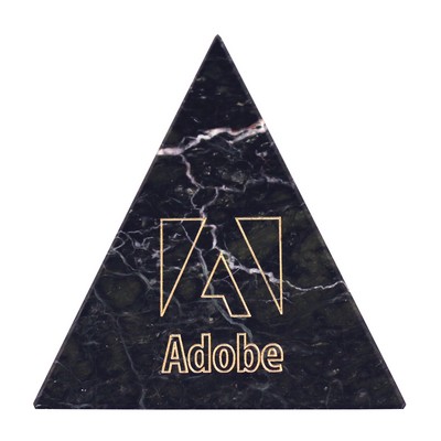 Black Zebra Marble Small Pyramid Award (3"x3"x3")