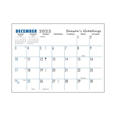Mini Memo 2027 Calendar Pad, Blue/Black