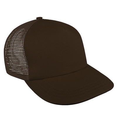 Mesh Back Brushed Front Hook & Loop Trucker Cap