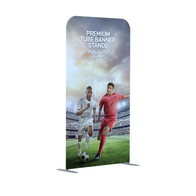 4' Premium Tube Banner Stand w./ Steel Feet Graphic Kit