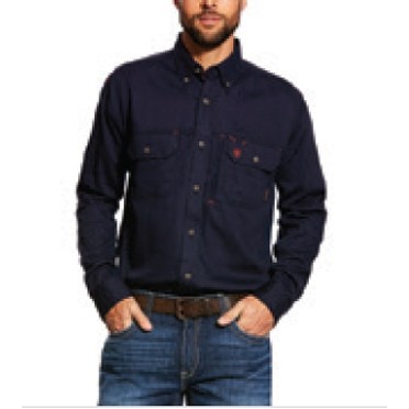 Ariat® FR Solid Men's Navy Vent Shirt
