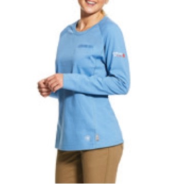 Ariat® FR AC Air Women's Steel Blue Heather Crew T-Shirt