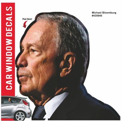 Michael Bloomberg Ride-Along Car Mesh Head|Left Window Peel Off