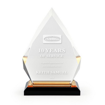 7¾" Tall Gold Diamond Acrylic Award