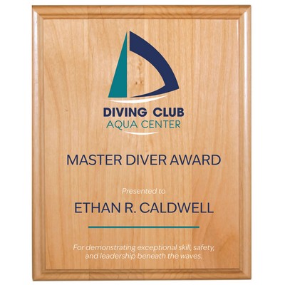 8" x 10" All American Red Alder Plaque