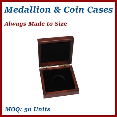 Executive Medallion Presentation Wooden Box - Made to Order