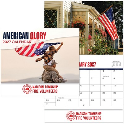 American Glory Stapled Wall Calendar