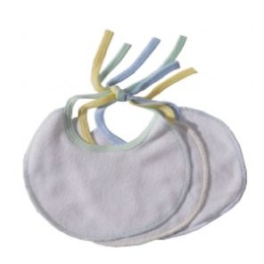 2-Ply Terry Pastel Trim Drool Bib (3 Pack)