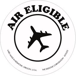 IATA Air Eligible, Vinyl Labels - 2" Diameter