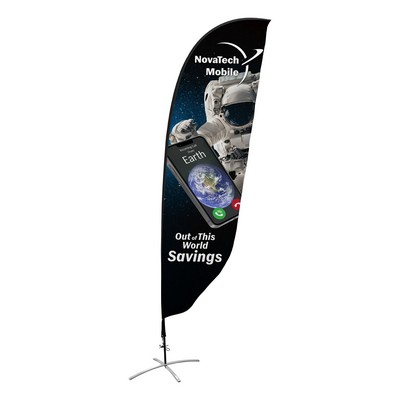 Feather and Tear Drop flags - 12' high - Single side