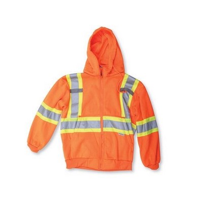 Orange Poly Hoodie w/Detachable Hood