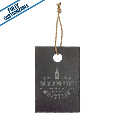 Rectangle Slate Cutting Board w/Hanger String (6" x 9")