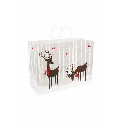 White Kraft Paper Shopping Bag (16"x12"x6")