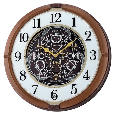 Seiko QXM380B Melodies in Motion Clock - Brown & White