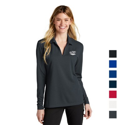 Nike® Women's Dri-FIT Micro Pique 2.0 Long Sleeve Embroidered Polo
