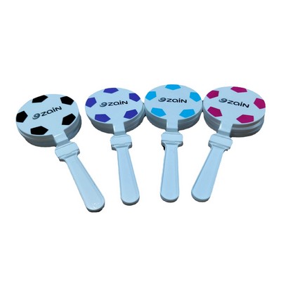 Soccer Ball Shape Plastic Cheering Hand Clapper Noise Maker
