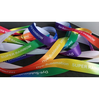 Vintage Klein Super Rainbow Cut Edge Ribbon w/Dye-Sublimation (7/8" x 50 Yard Roll)