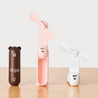 3" 1 Handheld Fan, Mini Hand Fan, Portable Small Pocket Fan, USB Rechargeable Fan with Power Bank,