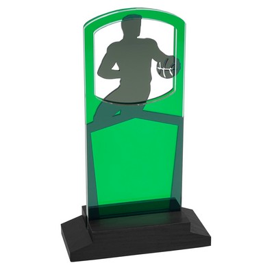 Basketball – Men's Award Black Wood Base