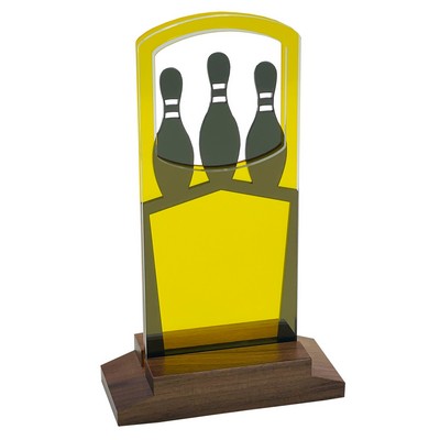 Bowling Award Natural Wood Base