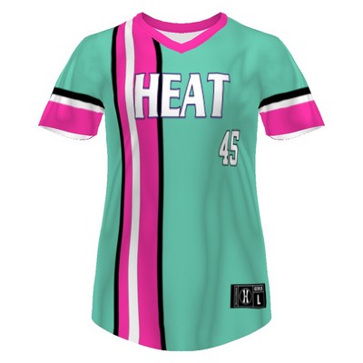 Holloway Girls' FreeStyle™ Sublimated Short Sleeve Pin-Dot Softball Jersey