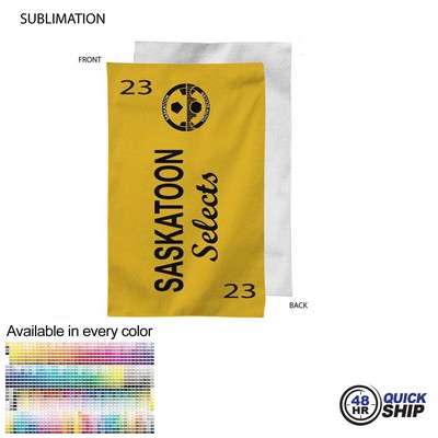 48 Hr Quick Ship - Team Towel in Plush and Soft Velour Terry Cotton Blend, 12x18, Sublimated