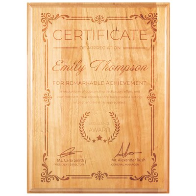 6" x 8" Genuine Cherry Plaque