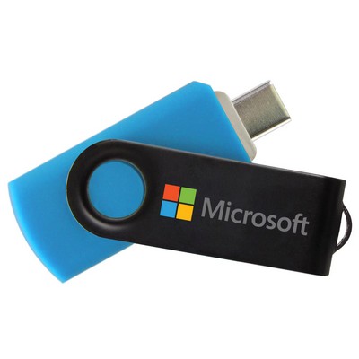 iClick® Type-C Black Swivel USB Flash Drive 16GB